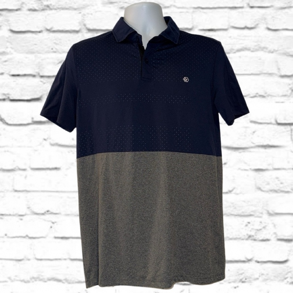 Asher Golf Performance Polo Shirt Men’s Size Small Blue Athletic Fit